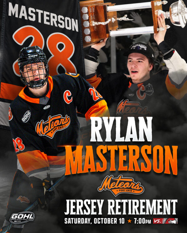 Fort Erie Meteors to Retire Rylan Masterson’s No. 28